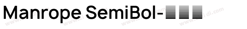 Manrope SemiBol字体转换